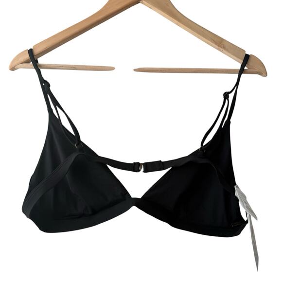 O’Neill Seaside Solid Black Triangle Bikini Swimsuit Top Size XXL - Picture 8 of 9